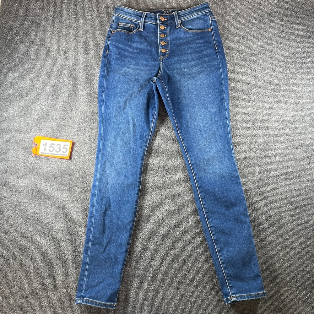 Universal Thread Jeans Womens 8/29R Blue Denim High Rise Skinny Leg Button Fly